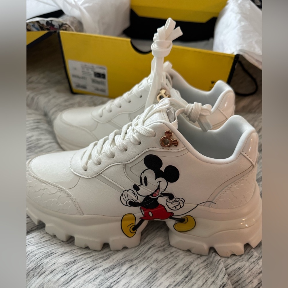Brand New Disney Women’s White and Red Mickey Sneakers